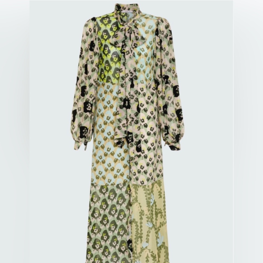 New! DOROTHEE SCHUMACHER Article Flower Patch Dress floral crepe de chine